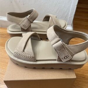 UGG Women's Tan Suede Sandals - 8 -NEW